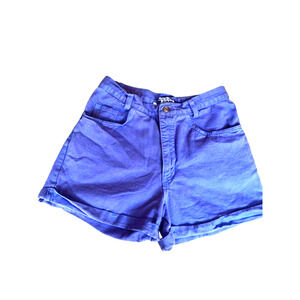 Beverly Hills Blues Women's High Waisted Cuffed Shorts Denim Purple Size 9/10